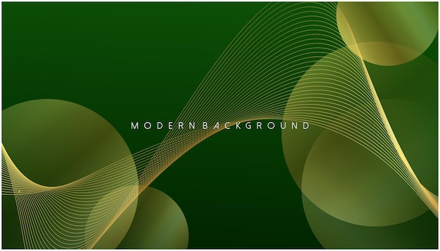 Free vector luxury abstract geometric background with green overlay and gold stripes vector illustration