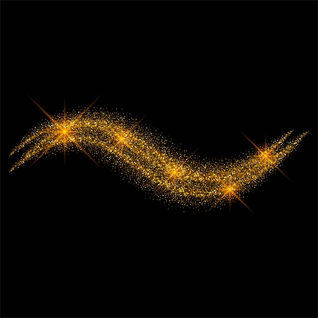 Luxury background shiny golden particles wave 