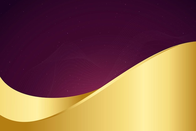 Free vector luxury background vector with gold wave