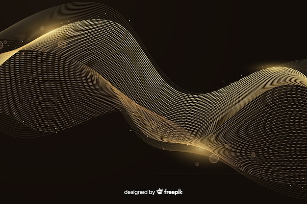Luxury background with abstract golden wave