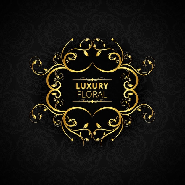 Free vector luxury background with floral ornaments