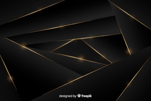 Luxury background with golden abstract shapes