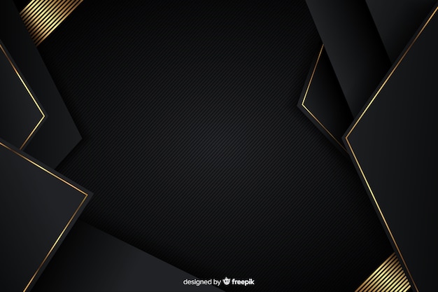 Luxury background with golden abstract shapes