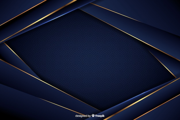 Free vector luxury background with golden abstract shapes