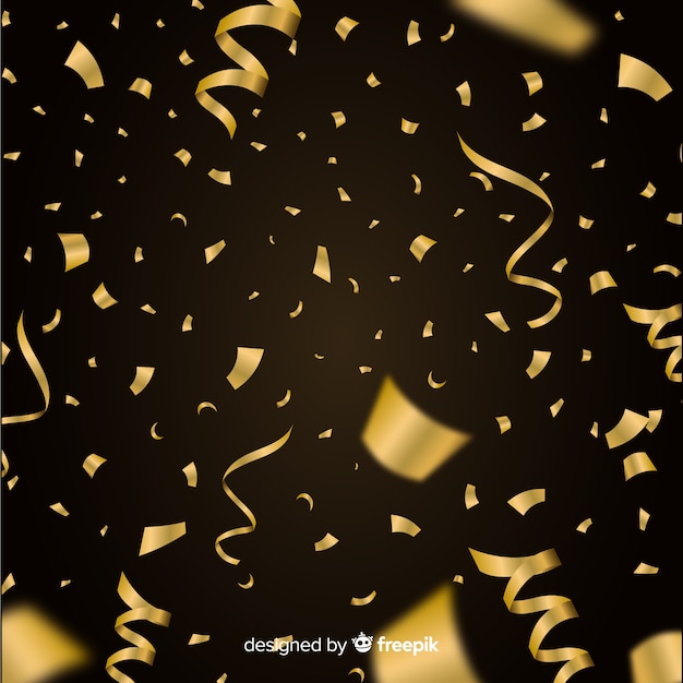 Luxury background with golden confetti