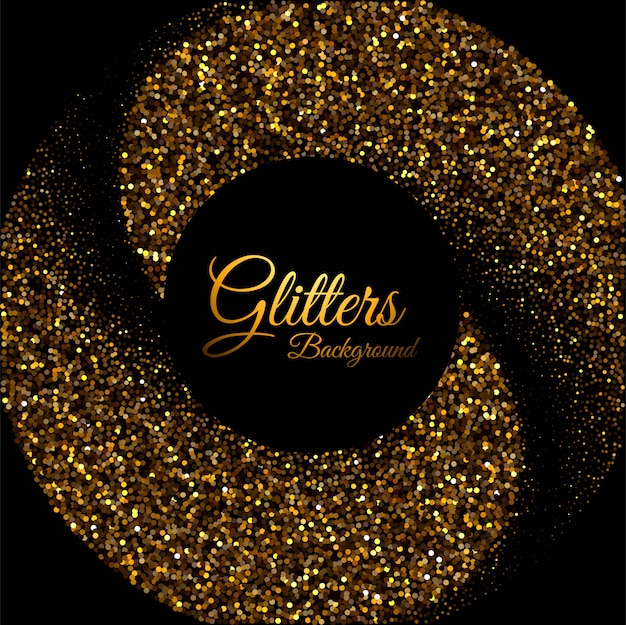 Free vector luxury background with golden particles background