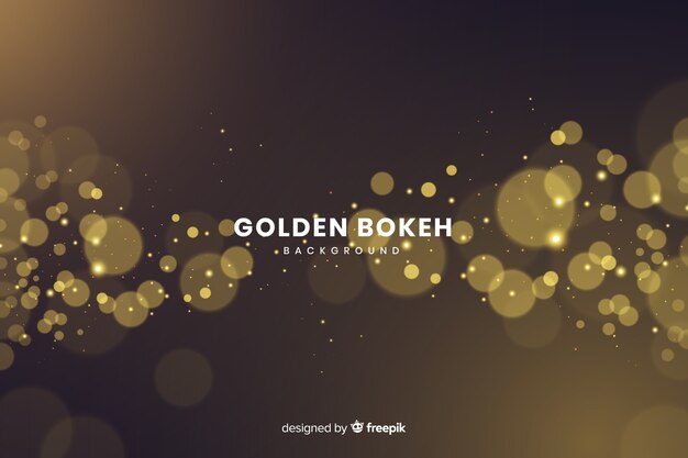 Luxury background with golden particles bokeh