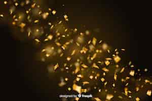 Бесплатное векторное изображение Роскошный фон с золотыми частицами