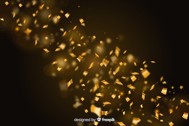 Luxury background with golden particles