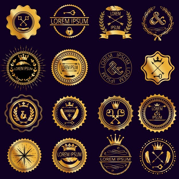 Free Vector luxury badgesc