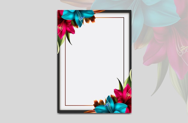 Luxury beautifull flower frame