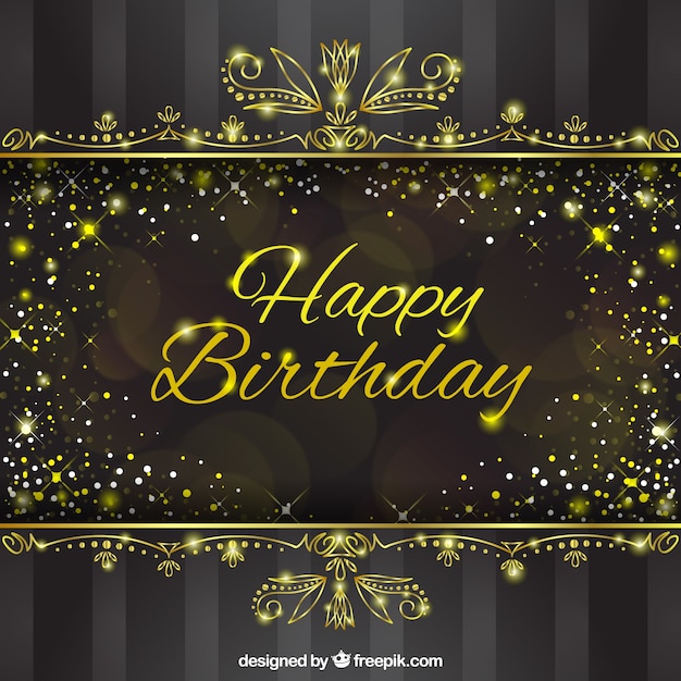 Luxury birthday background with ornamental decoration