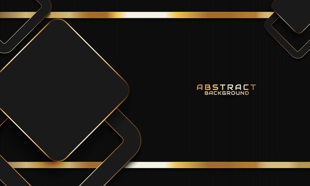 Luxury black background with gold accent