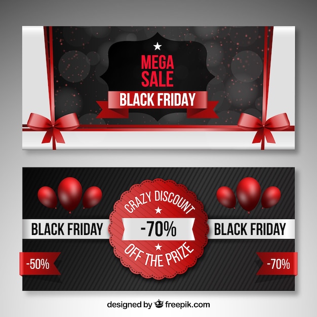 Luxury black friday banners