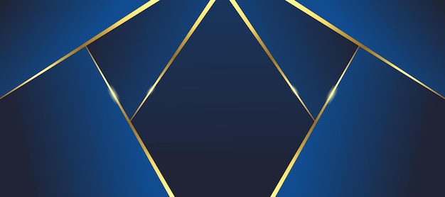 Бесплатное векторное изображение Роскошный синий и золотой фон