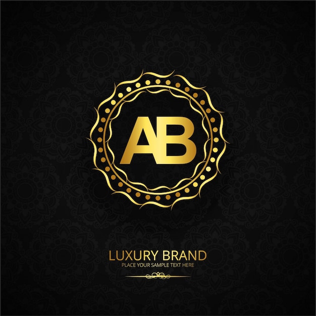 Free vector luxury brand letter ab design