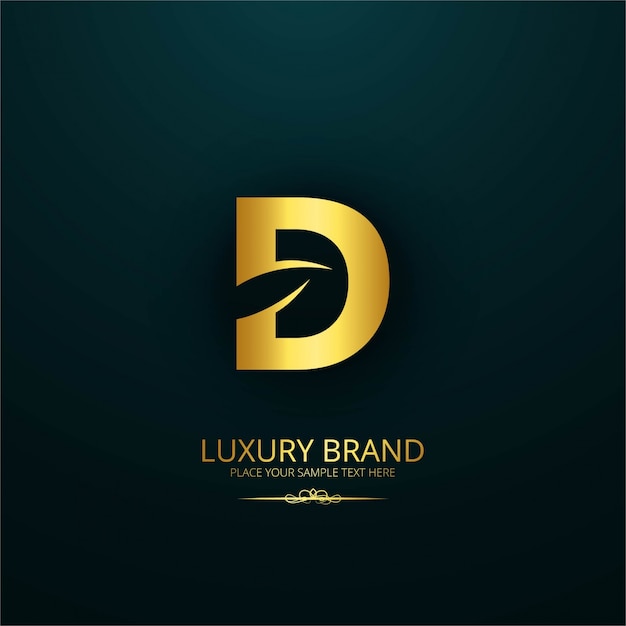 Free vector luxury brand letter d design