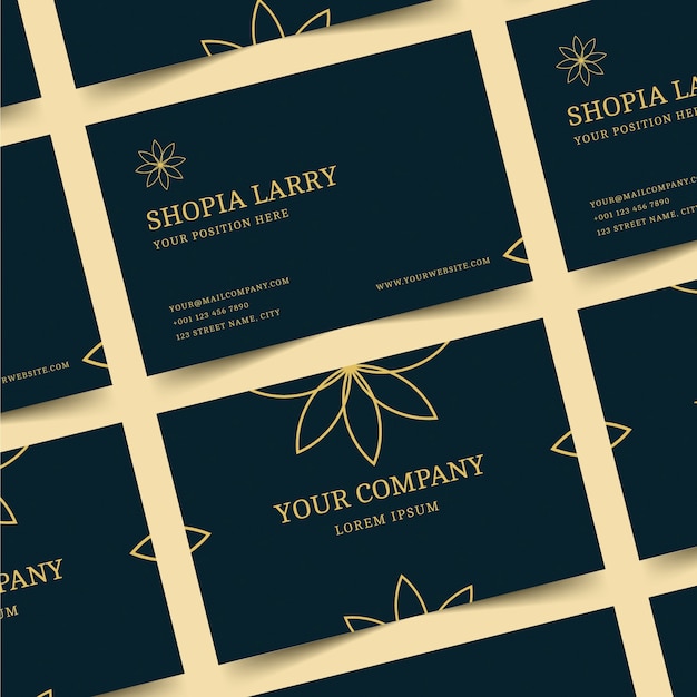 Free vector luxury business card concept