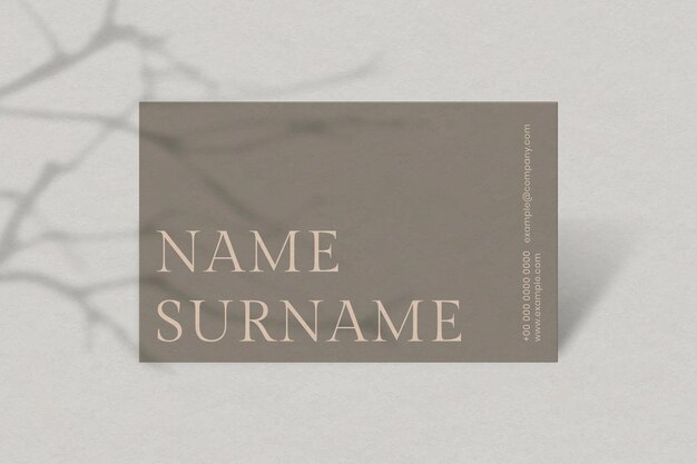 Luxury business card design in brown tone