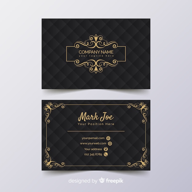 Free vector luxury business card template