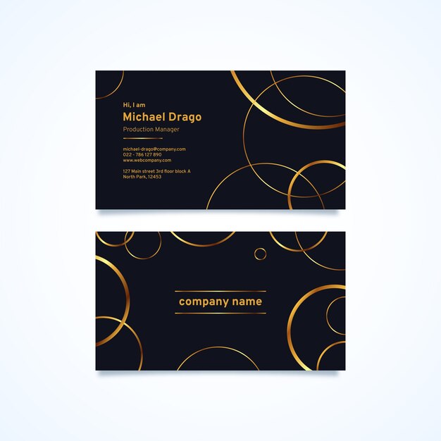 Free vector luxury business card template