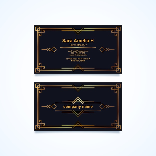 Free vector luxury business card template