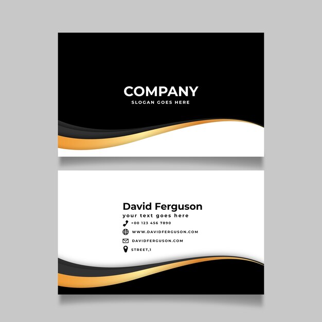 Luxury business card with golden elements