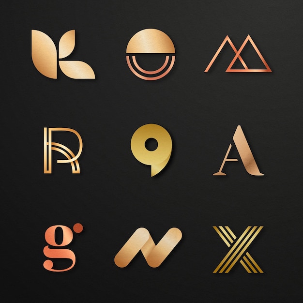 Luxury business logo  set