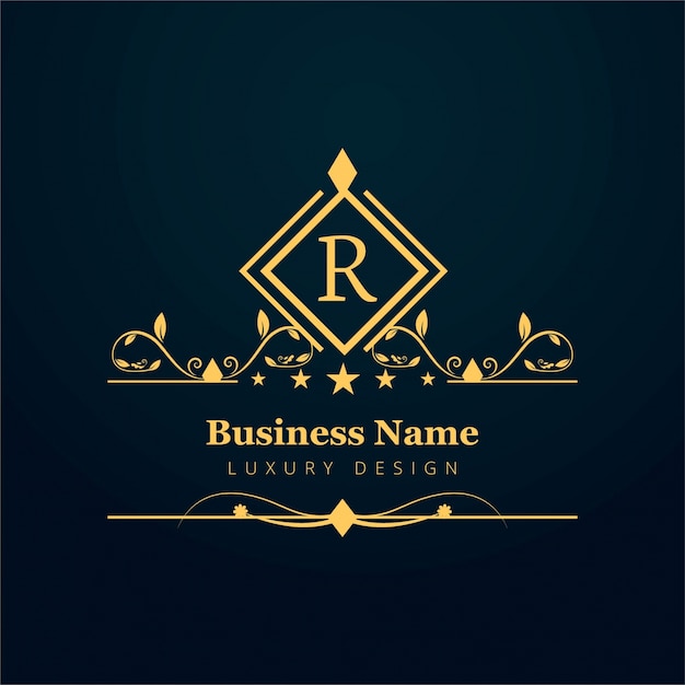 Luxury business logo with ornaments