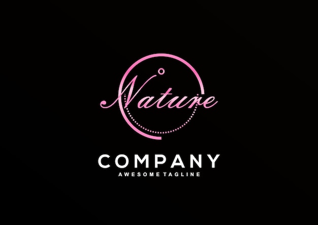 Luxury circle natural logo design collection