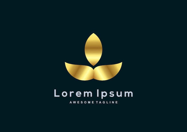 Luxury company gold color logo template