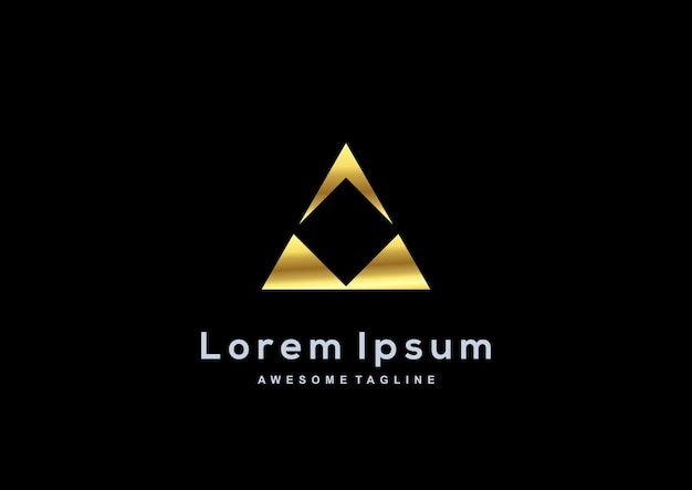 Шаблон логотипа роскошной компании золотого цвета