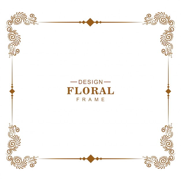 Free vector luxury decorative floral frame design