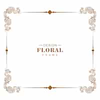 Free vector luxury decorative floral frame design