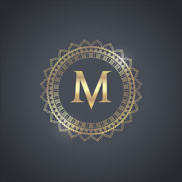 Luxury Letter M Logo. Vector Logo Template Sign, Symbol, Icon, Vector  Luxury Frame Stock Vector - Illustration of hotel, heraldic: 91155247