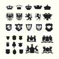 Free vector luxury emblems collection