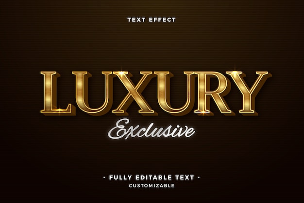 Free vector luxury exclusive text effect