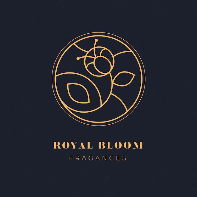 Luxury floral business company logo