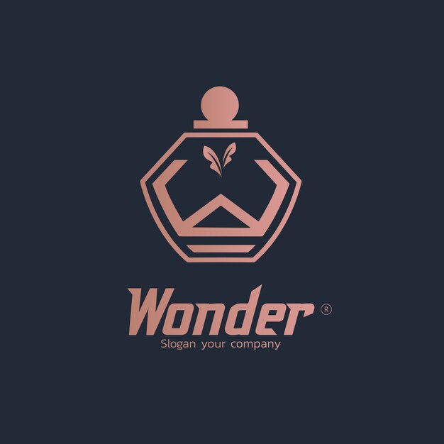 고급 꽃 향수 로고 개념
