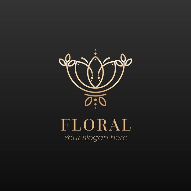 Luxury floral perfume logo