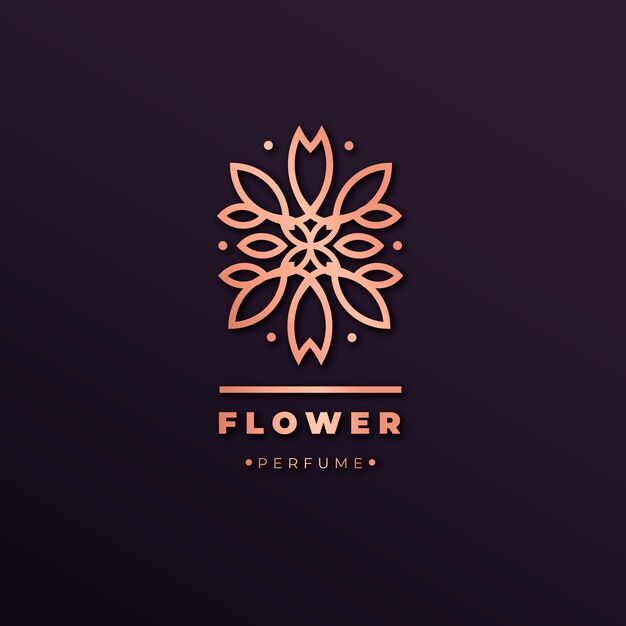 Luxury floral perfume logo