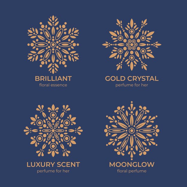 Luxury floral perfume logo