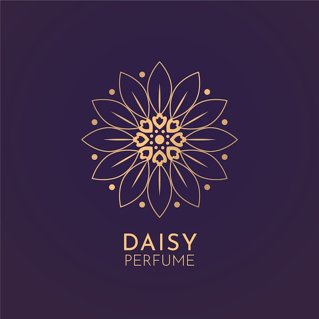 Luxury floral perfume logo