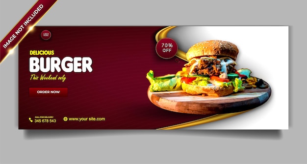 Free vector luxury food menu delicious burger instagram facebook story template