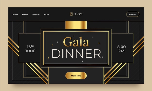 Free vector luxury  gala dinner template design