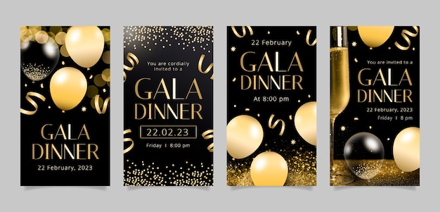 Free vector luxury  gala dinner template design