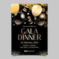 Free vector luxury  gala dinner template design