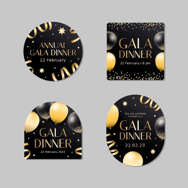 Free vector luxury  gala dinner template design