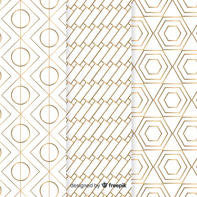 Luxury geometric pattern set