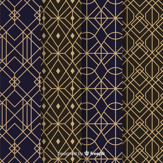 Luxury geometric pattern set